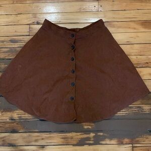 Woman’s Brown Corduroy Skirt-Small from SHEIN